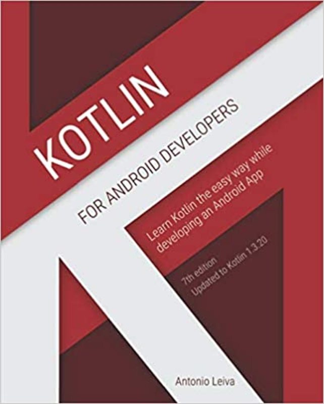 Book cover for "Kotlin for Android Developers" by Antonio Leiva