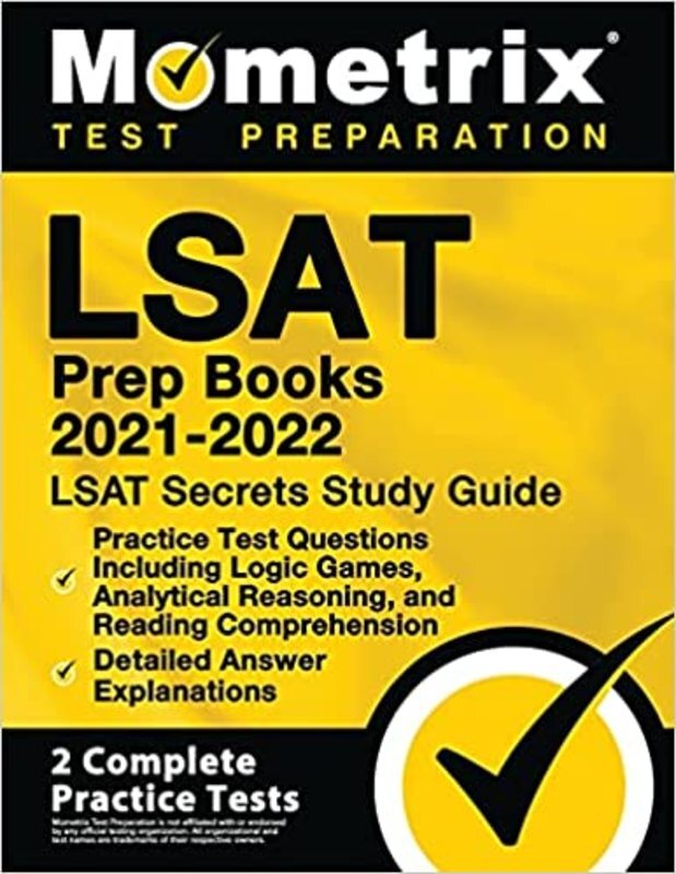 Book cover for "LSAT Prep Books 2021-2022" by Mometrix