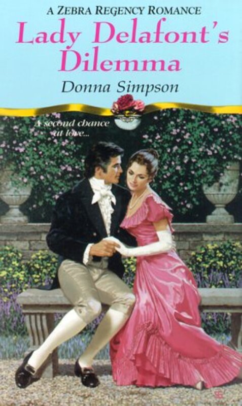 Book cover for "Lady Delafont's Dilemma" by Donna Lea Simpson