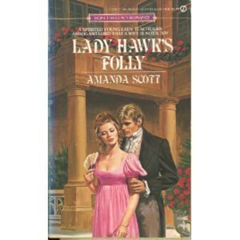 Book cover for "Lady Hawk's Folly" by Lynne Scott Drennan