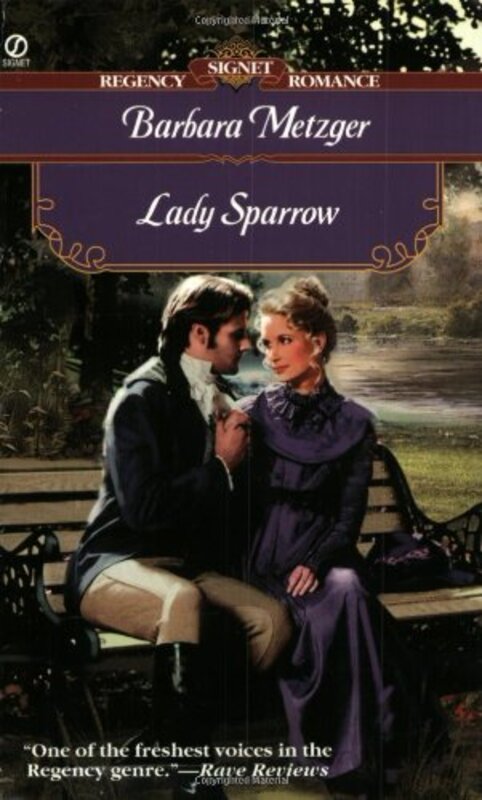 Book cover for "Lady Sparrow" by Barbara Metzger