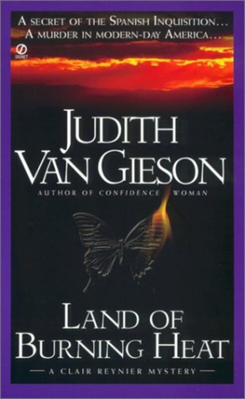 Book cover for "Land of Burning Heat" by Judith Van Gieson