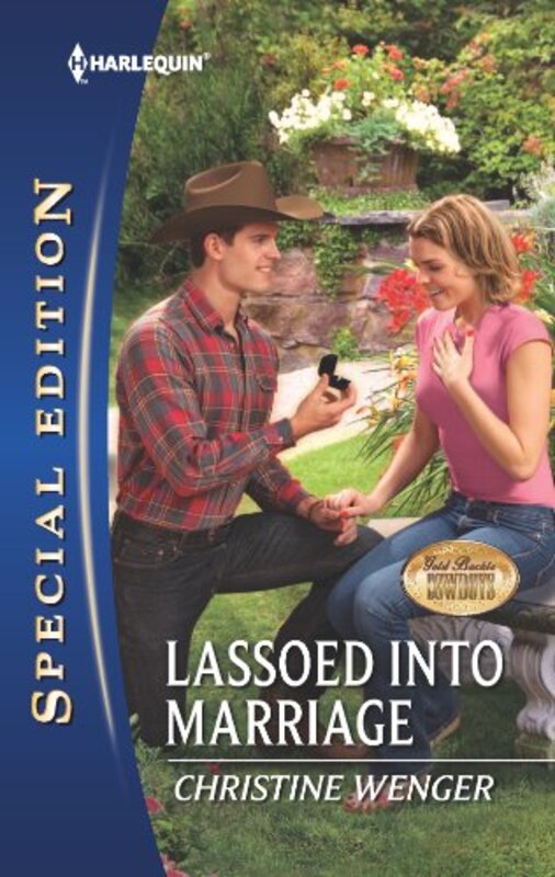 Book cover for "Lassoed into Marriage" by Christine Wenger