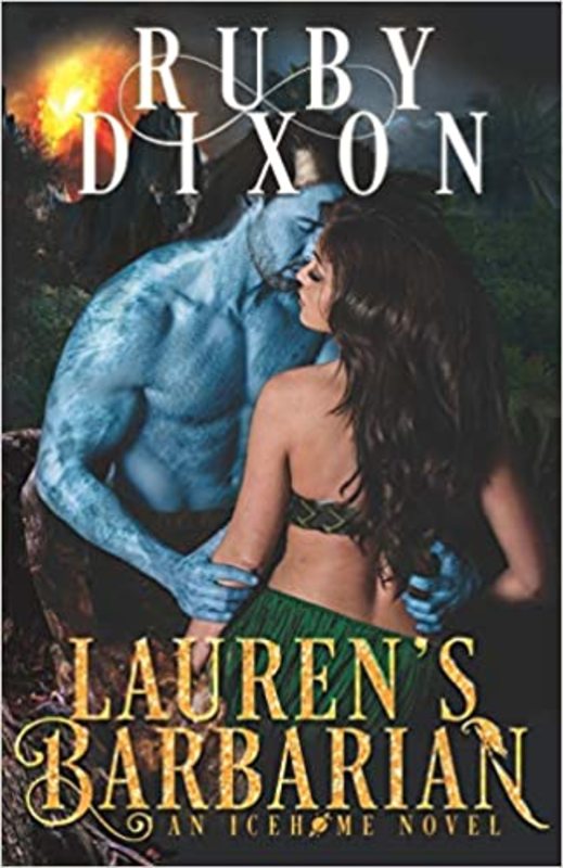 Book cover for "Lauren's Barbarian" by Ruby Dixon