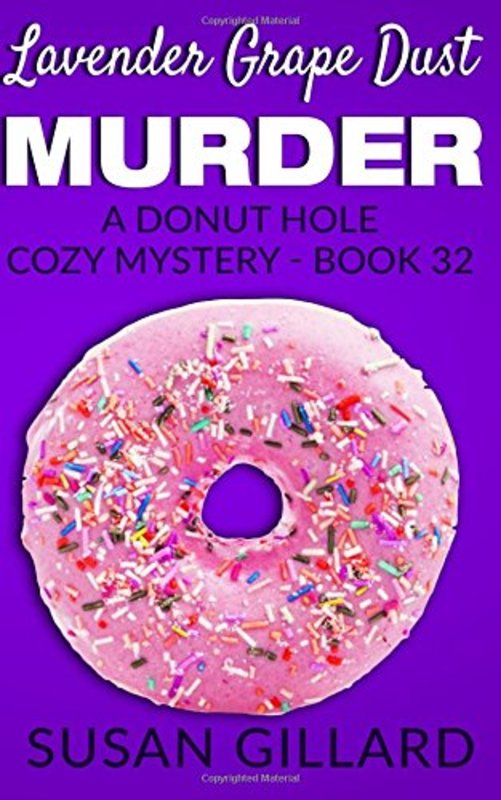 Book cover for "Lavender Grape Dust Murder" by Susan Gillard