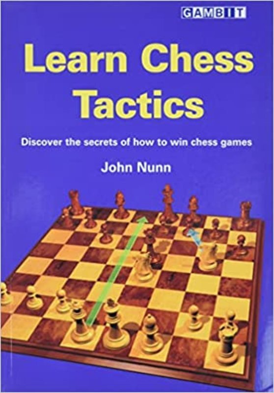 Book cover for "Learn Chess Tactics" by John Nunn