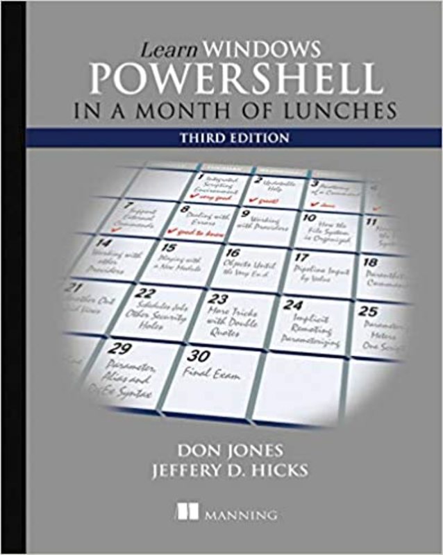 Book cover for "Learn Windows PowerShell in a Month of Lunches" by Don Jones