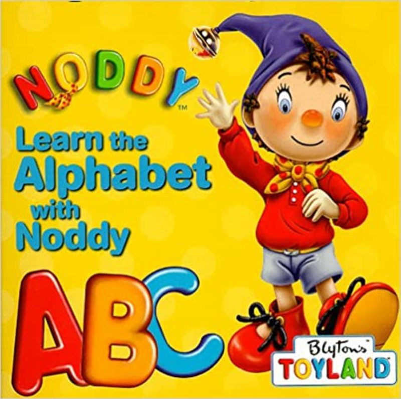 Book cover for "Learn the Alphabet with Noddy" by Enid Blyton