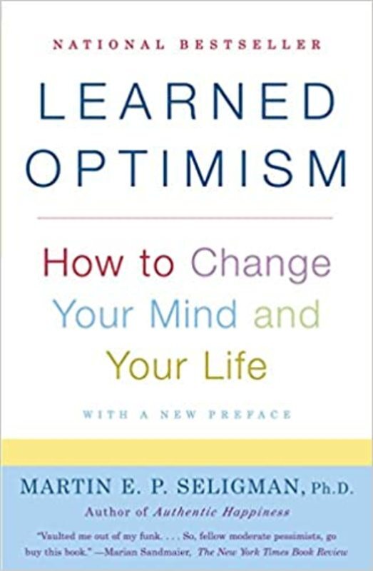Book cover for "Learned Optimism" by Martin E.P. Seligman