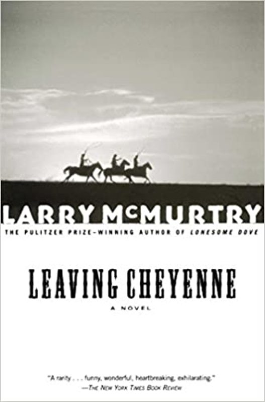 Book cover for "Leaving Cheyenne" by Larry McMurtry