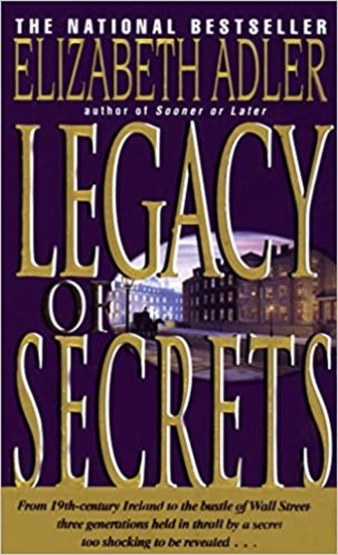 Book cover for "Legacy of Secrets" by Elizabeth Adler