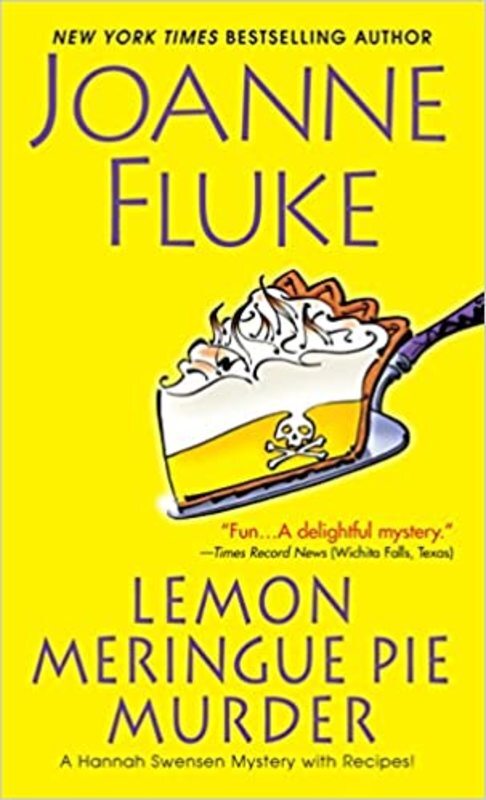 Book cover for "Lemon Meringue Pie Murder" by Joanne Fluke