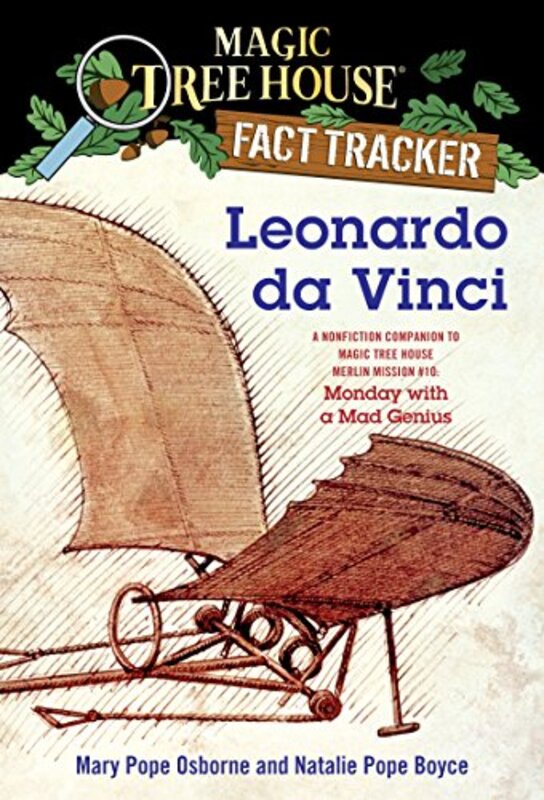 Book cover for "Leonardo da Vinci" by Mary Pope Osborne