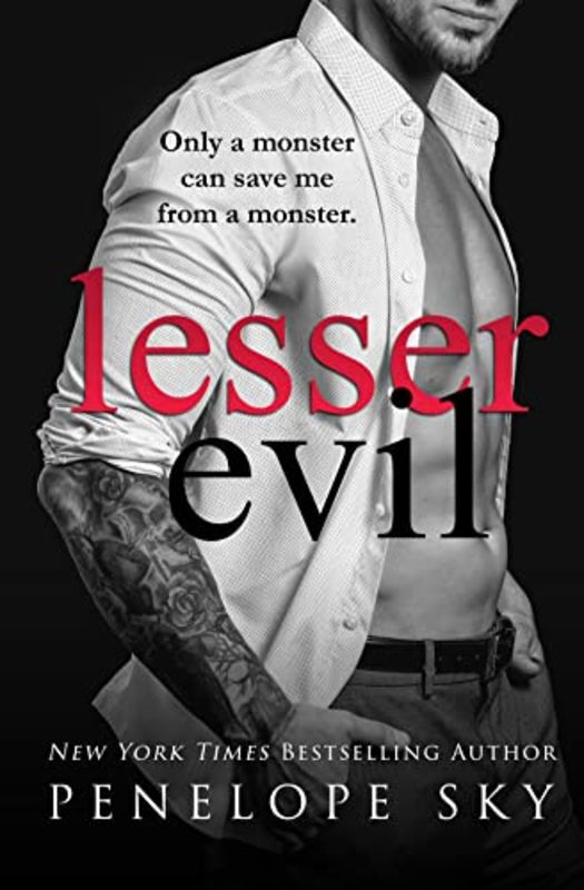 Book cover for "Lesser Evil" by Penelope Sky