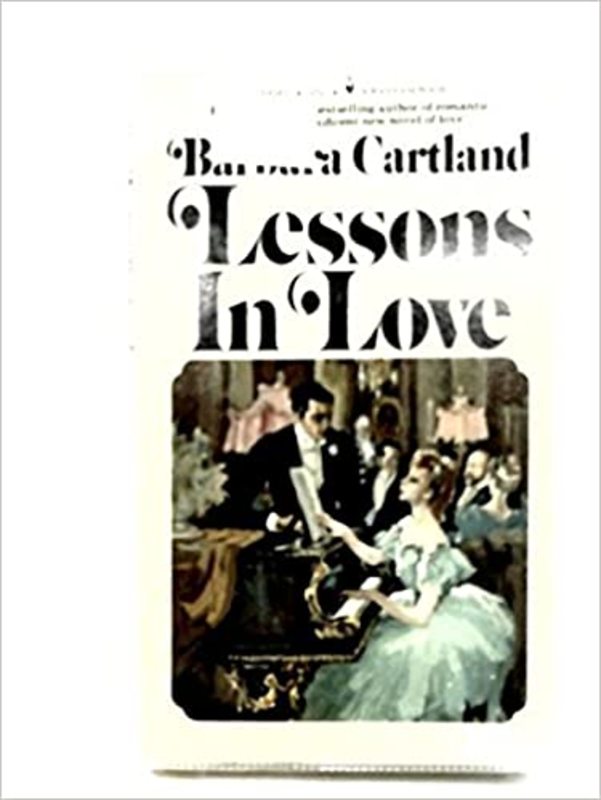 Book cover for "Lessons in Love" by Barbara Cartland