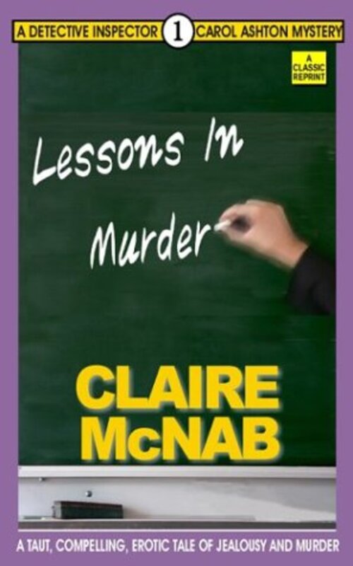 Book cover for "Lessons in Murder" by Claire McNab