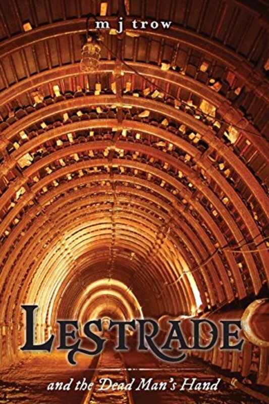 Book cover for "Lestrade and the Dead Man's Hand" by MJ Trow