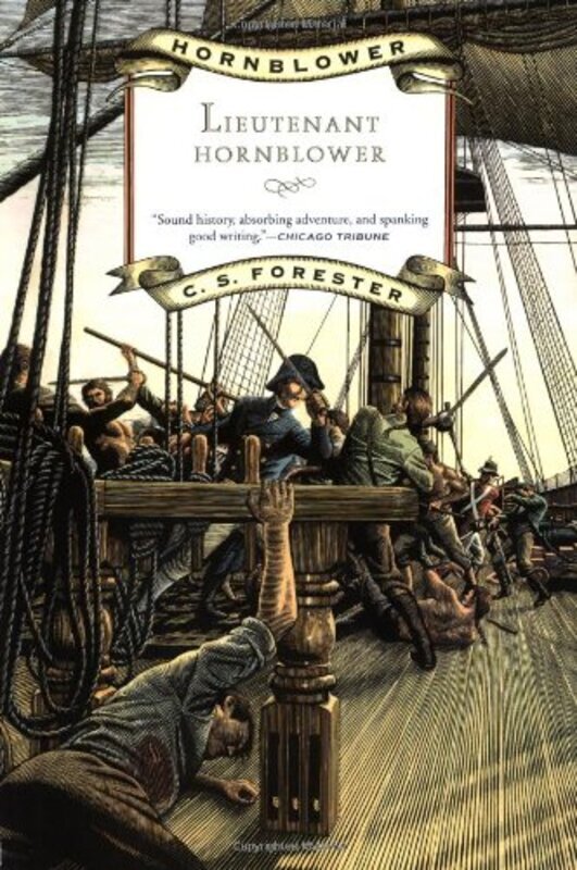 Book cover for "Lieutenant Hornblower" by CS Forester