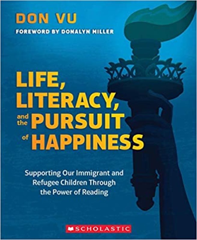 Book cover for "Life, Literacy, and the Pursuit of Happiness" by Don Vu