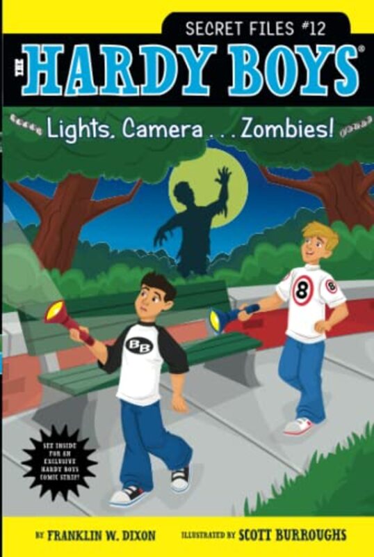 Book cover for "Lights, Camera . . . Zombies!" by Franklin W Dixon