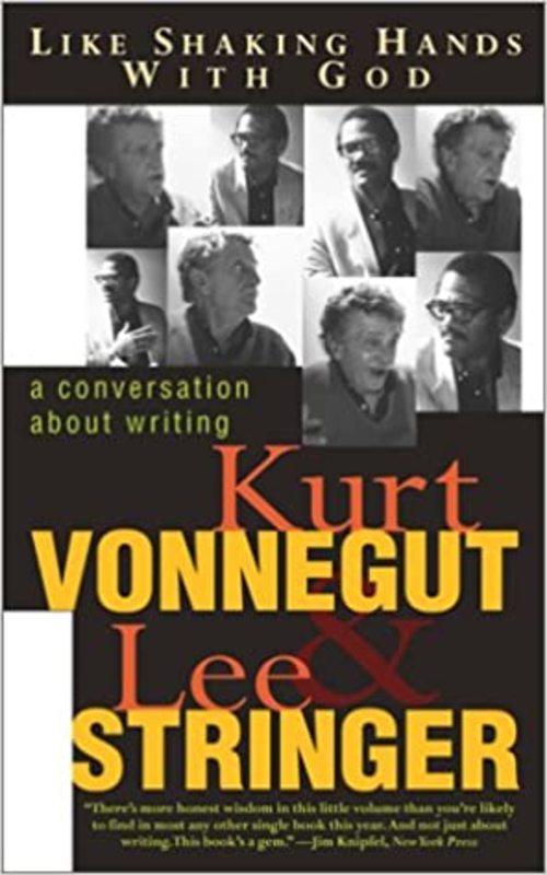 Book cover for "Like Shaking Hands with God" by Kurt Vonnegut