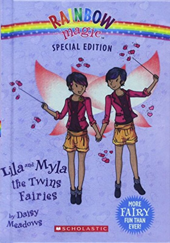 Book cover for "Lila and Myla, the Twins Fairies" by Daisy Meadows