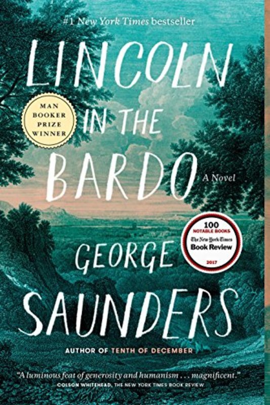 Book cover for "Lincoln in the Bardo" by George Saunders