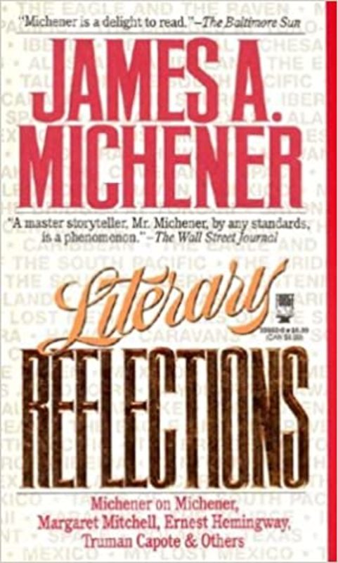 Book cover for "Literary Reflections" by James A. Michener