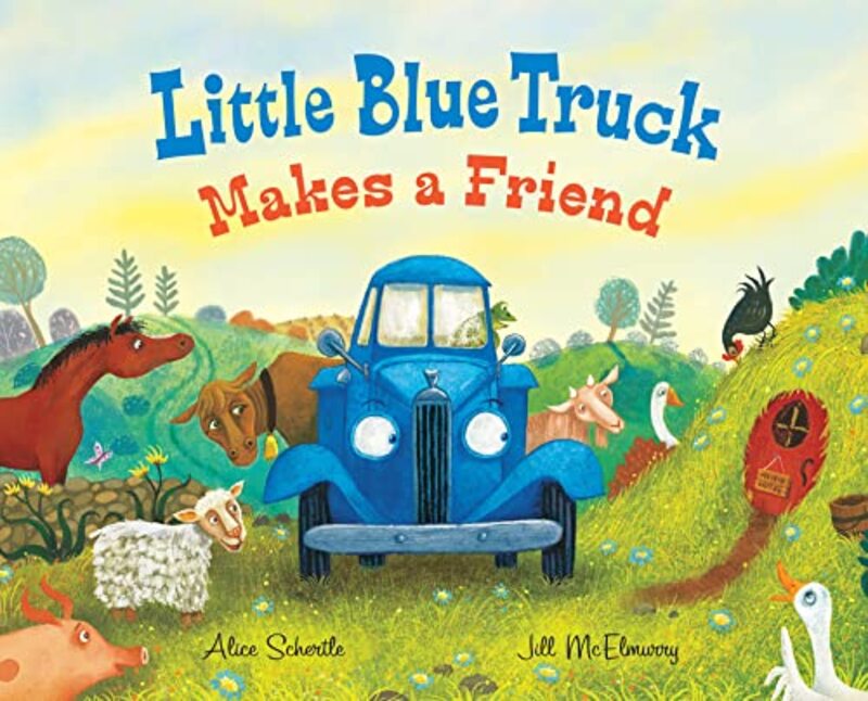 Book cover for "Little Blue Truck Makes a Friend" by Alice Schertle