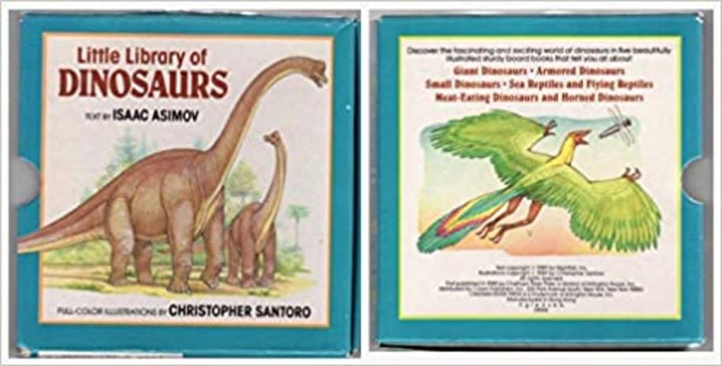 Book cover for "Little Library of Dinosaurs" by Isaac Asimov