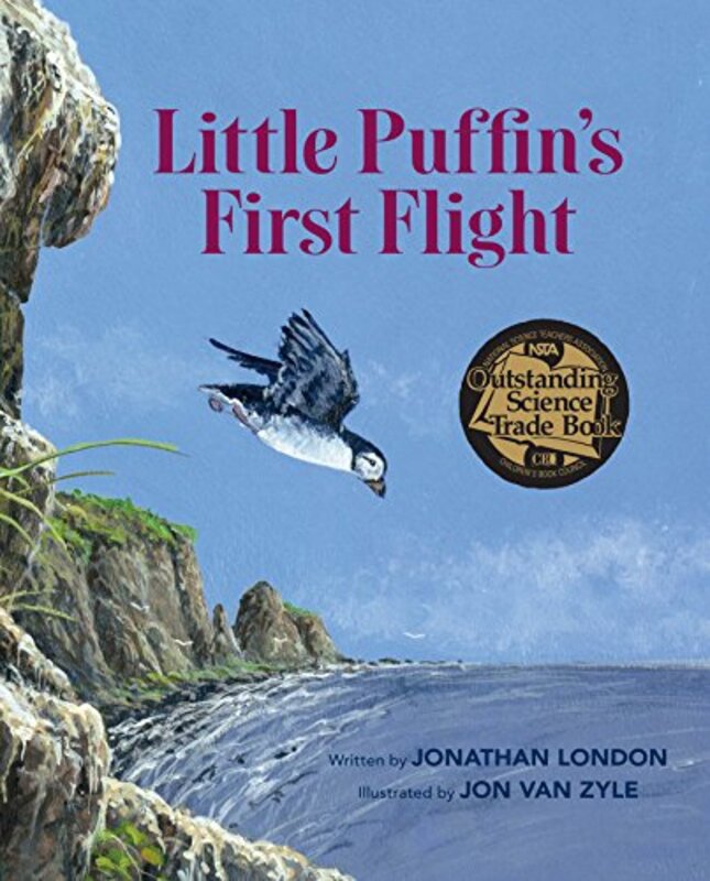 Book cover for "Little Puffin's First Flight" by Jonathan London