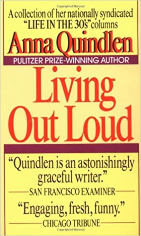 Book cover for "Living Out Loud" by Anna Quindlen