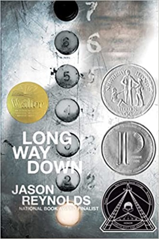 Book cover for "Long Way Down" by Jason Reynolds