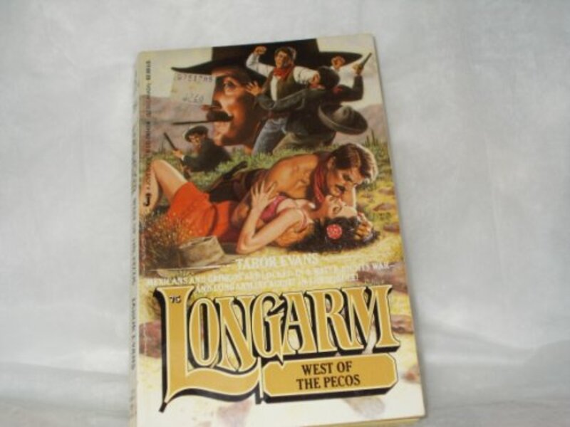 Book cover for "Longarm West of the Pecos" by Tabor Evans