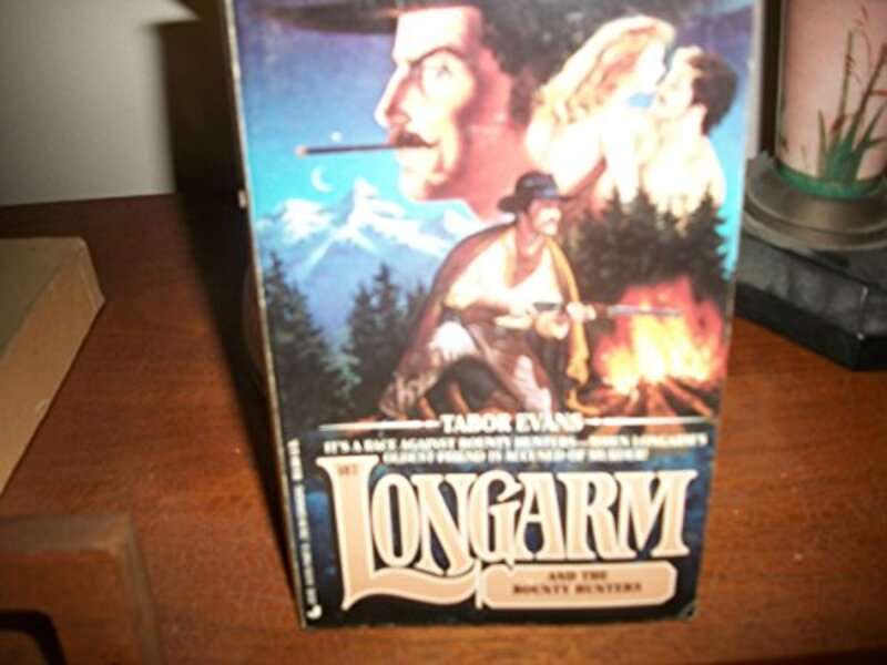 Book cover for "Longarm and the Bounty Hunters" by Tabor Evans