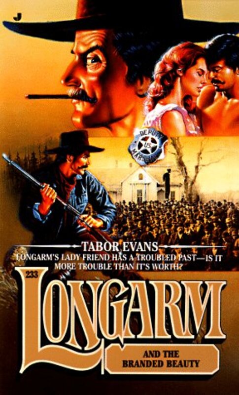 Book cover for "Longarm and the Branded Beauty" by Tabor Evans