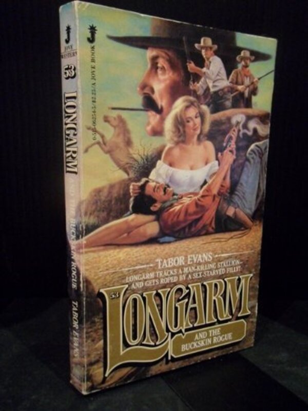 Book cover for "Longarm and the Buckskin Rogue" by Tabor Evans