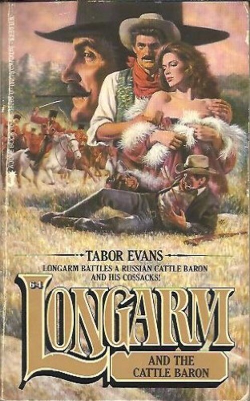 Book cover for "Longarm and the Cattle Baron" by Tabor Evans