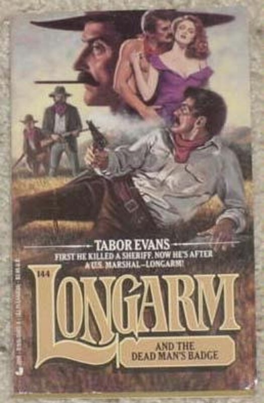 Book cover for "Longarm and the Dead Man's Badge" by Tabor Evans