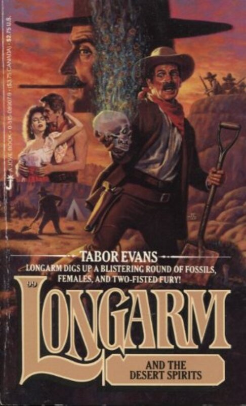 Book cover for "Longarm and the Desert Spirits" by Tabor Evans
