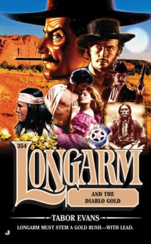 Book cover for "Longarm and the Diablo Gold" by Tabor Evans
