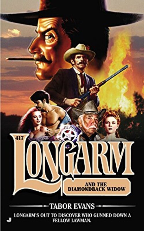 Book cover for "Longarm and the Diamondback Widow" by Tabor Evans