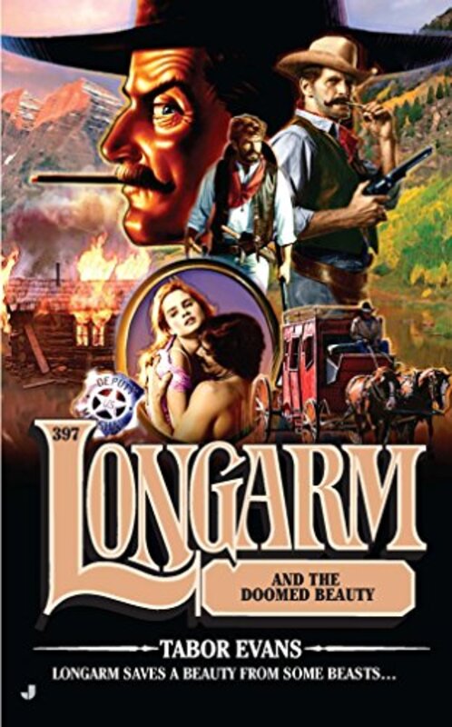 Book cover for "Longarm and the Doomed Beauty" by Tabor Evans