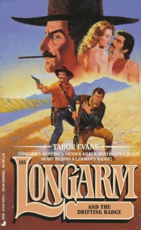 Book cover for "Longarm and the Drifting Badge" by Tabor Evans