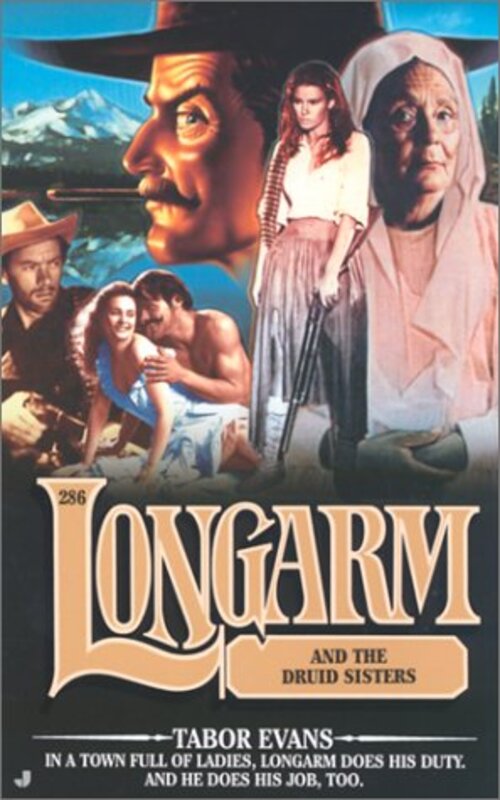 Book cover for "Longarm and the Druid Sisters" by Tabor Evans