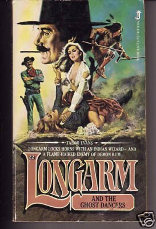 Book cover for "Longarm and the Ghost Dancers" by Tabor Evans
