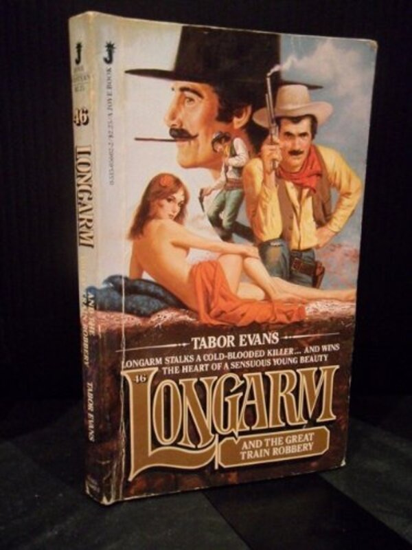 Book cover for "Longarm and the Great Train Robbery" by Tabor Evans