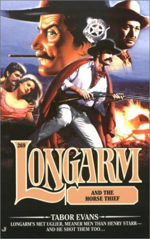 Book cover for "Longarm and the Horse Thief" by Tabor Evans