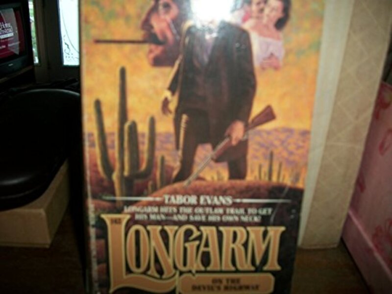 Book cover for "Longarm and the Hostage Woman" by Tabor Evans
