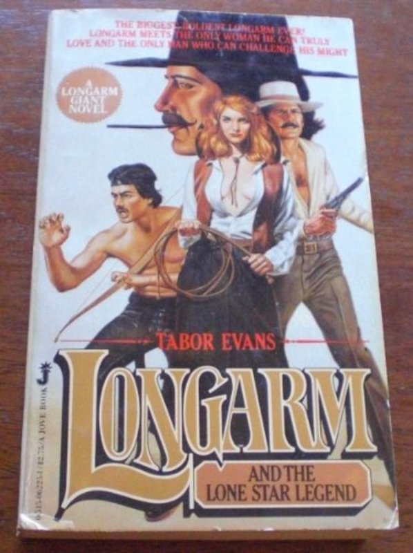 Book cover for "Longarm and the Lone Star Legend" by Tabor Evans